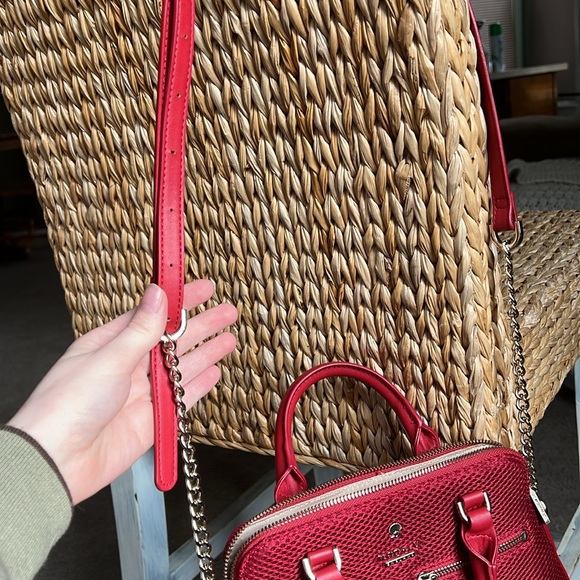 Modalu “Pippa” Small Red Grab Bag *RARE FABRIC DESIGN* NWOT - Picture 5 of 8